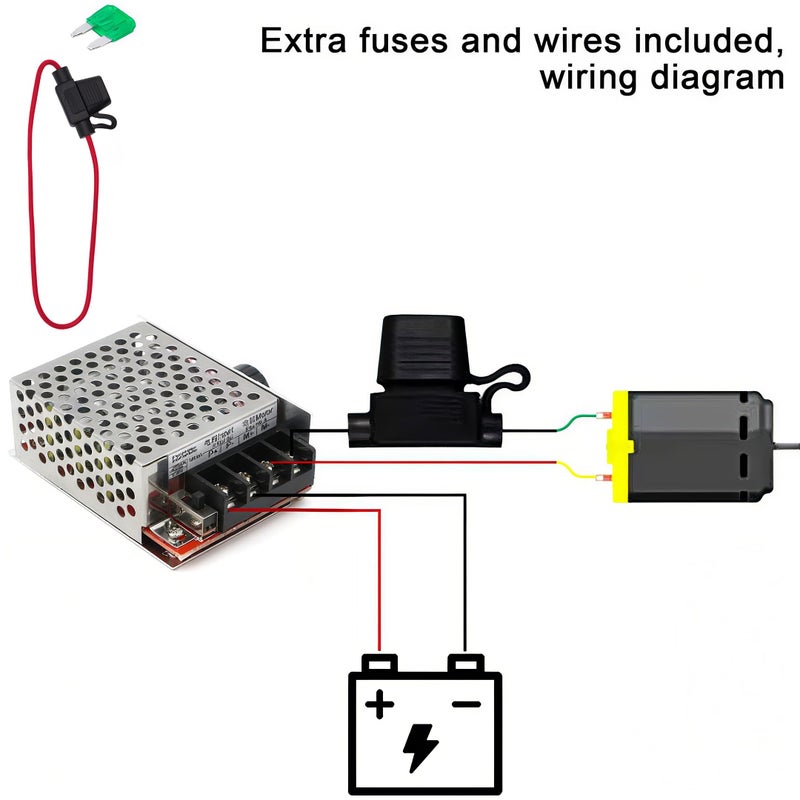 RioRand PWM DC Motor Speed Controller Switch Control 7-70V 30A Fuse (RRLSKJAASSSSSSS) - Image 5